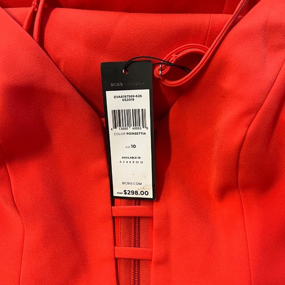 BCBGMAXAZRIA Women's Strappy Caged Gown Size-10 NWT - Picture 8 of 9